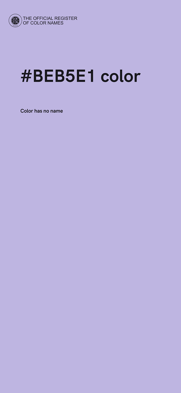 #BEB5E1 color image