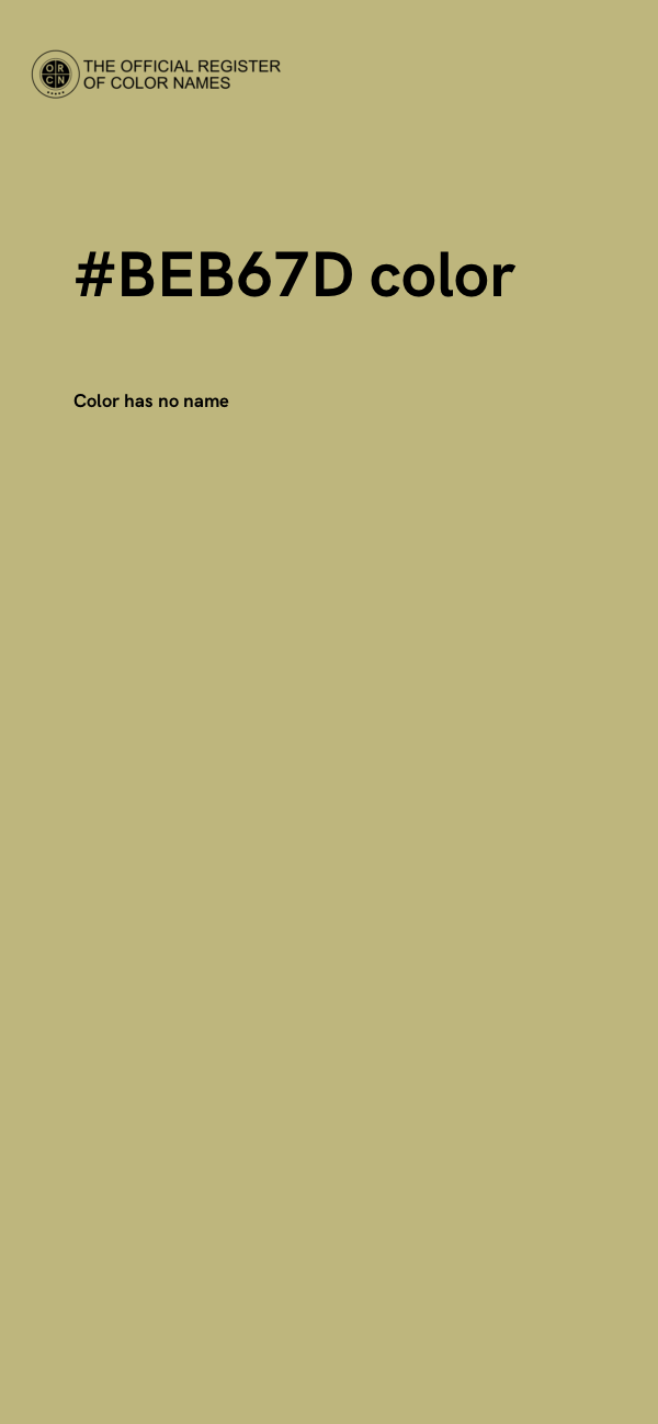 #BEB67D color image
