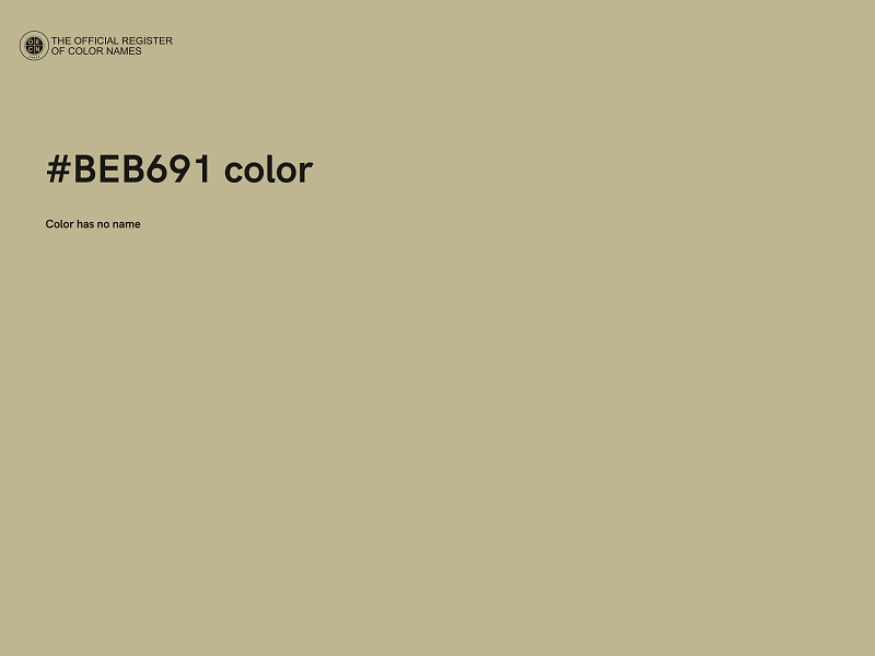 #BEB691 color image