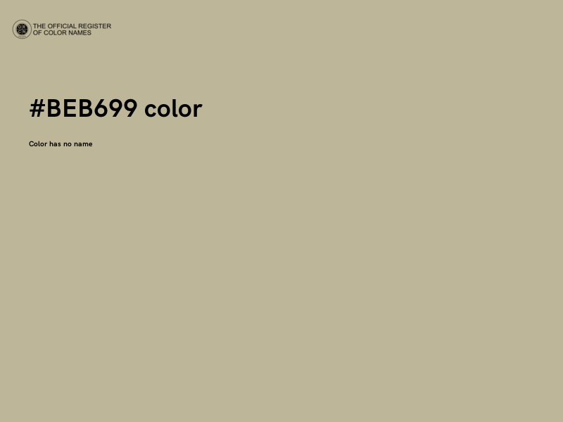 #BEB699 color image