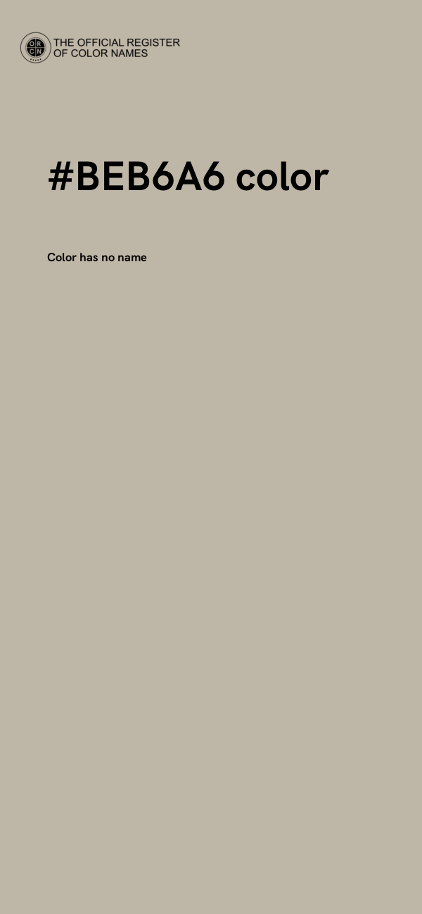 #BEB6A6 color image