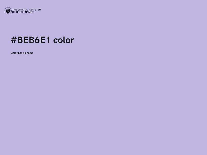 #BEB6E1 color image