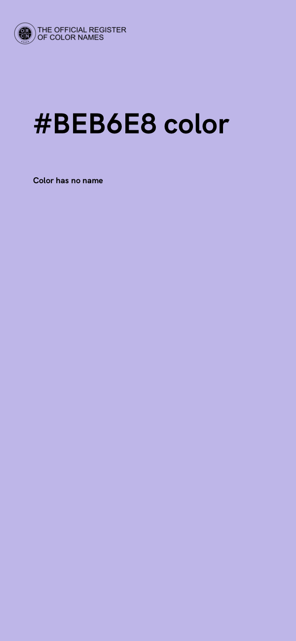 #BEB6E8 color image
