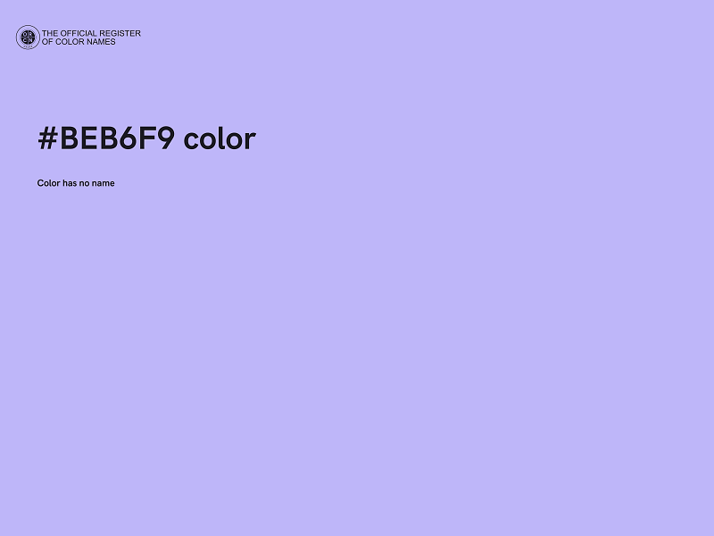 #BEB6F9 color image