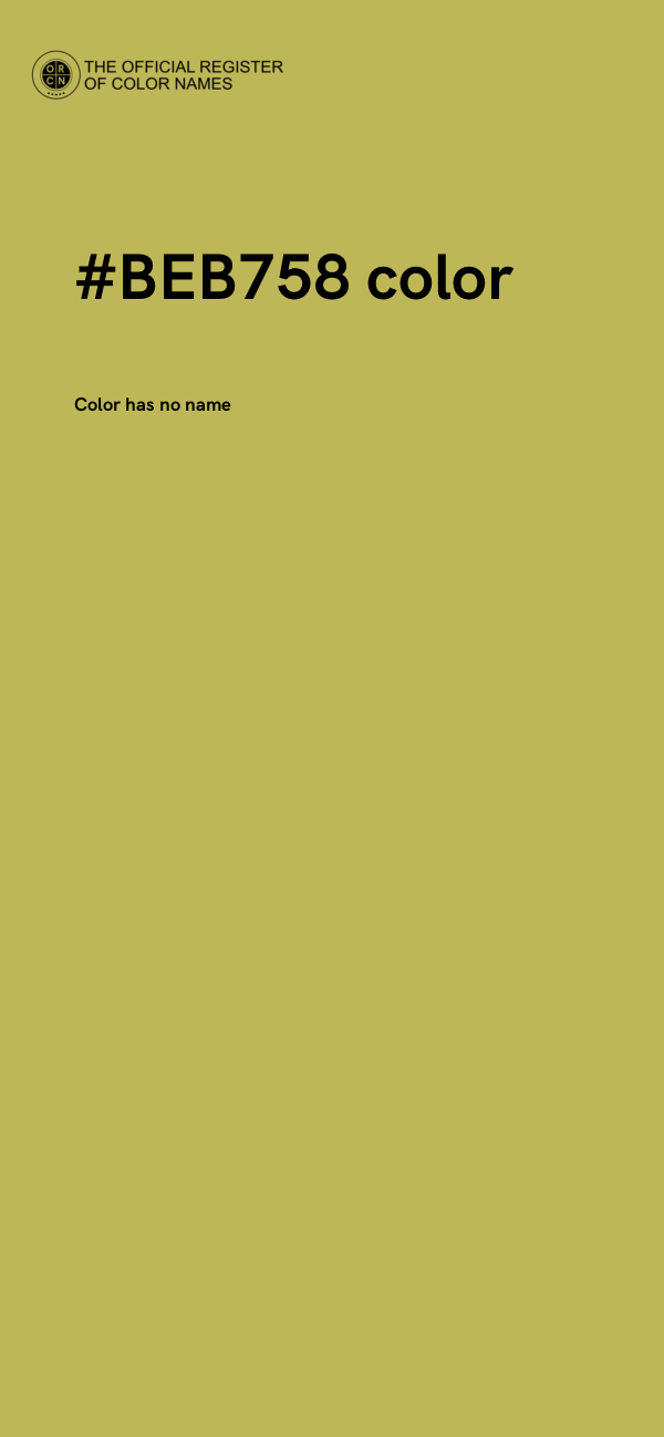 #BEB758 color image