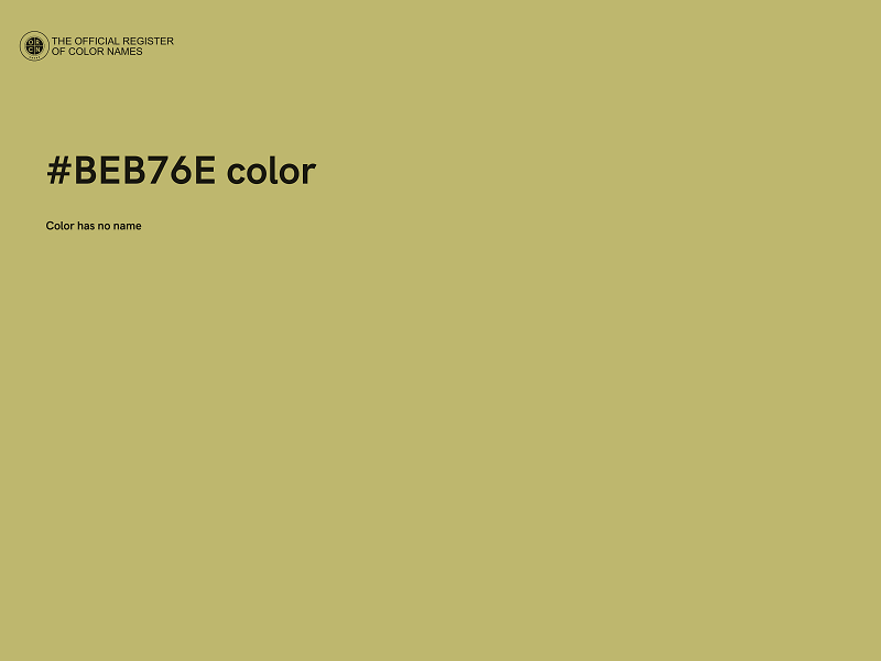 #BEB76E color image