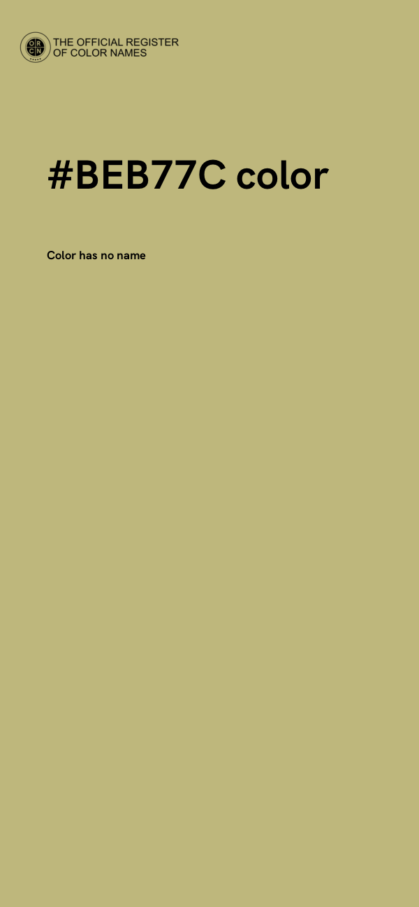 #BEB77C color image