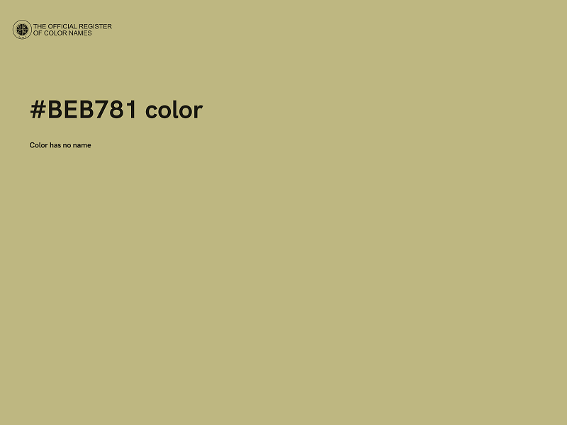 #BEB781 color image