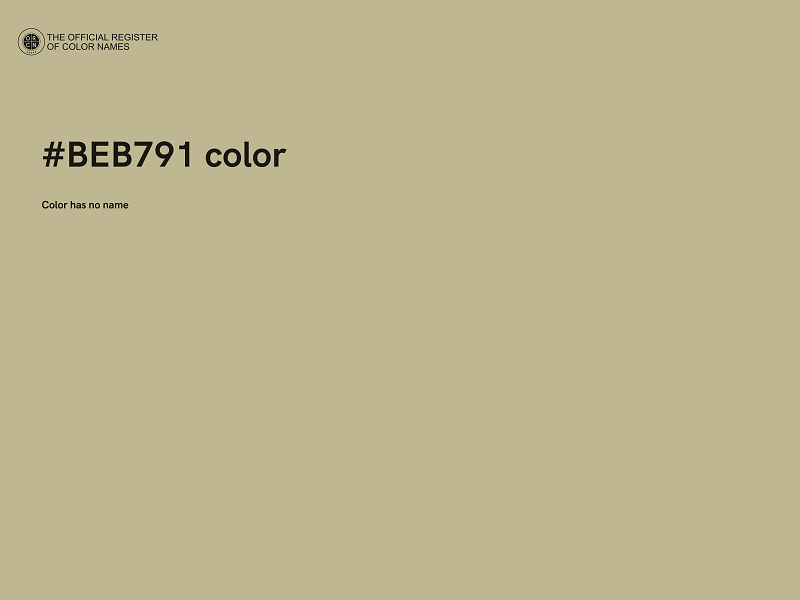 #BEB791 color image