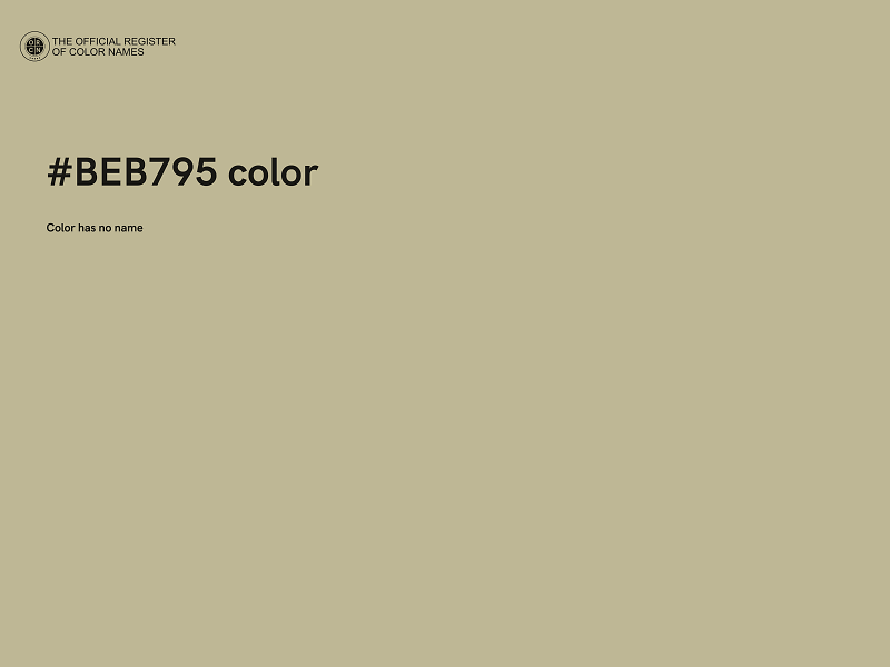 #BEB795 color image