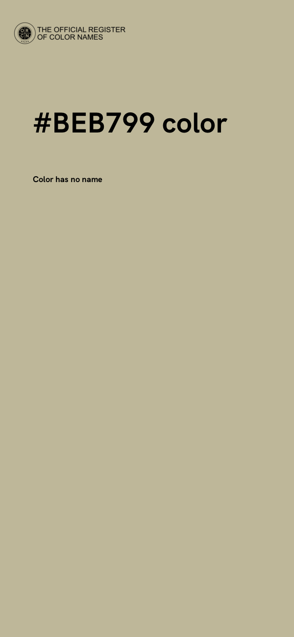 #BEB799 color image