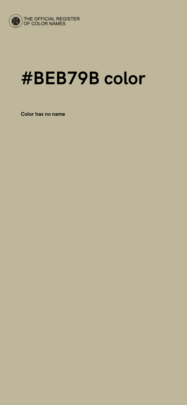 #BEB79B color image