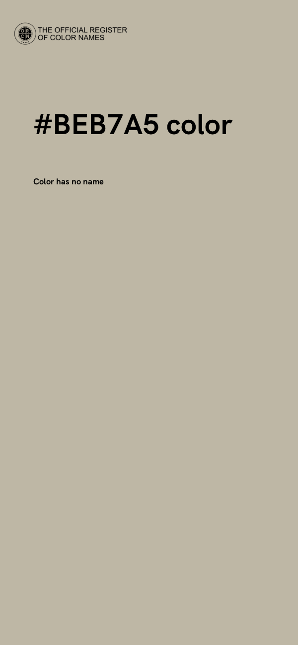 #BEB7A5 color image
