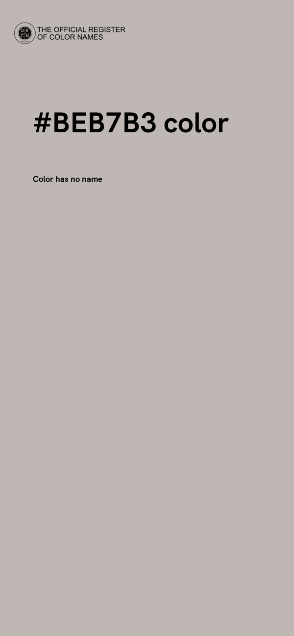 #BEB7B3 color image