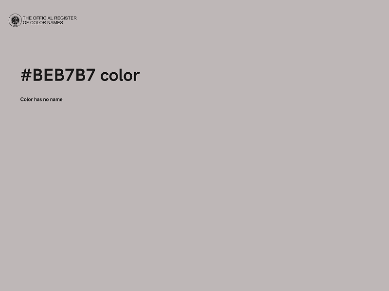 #BEB7B7 color image