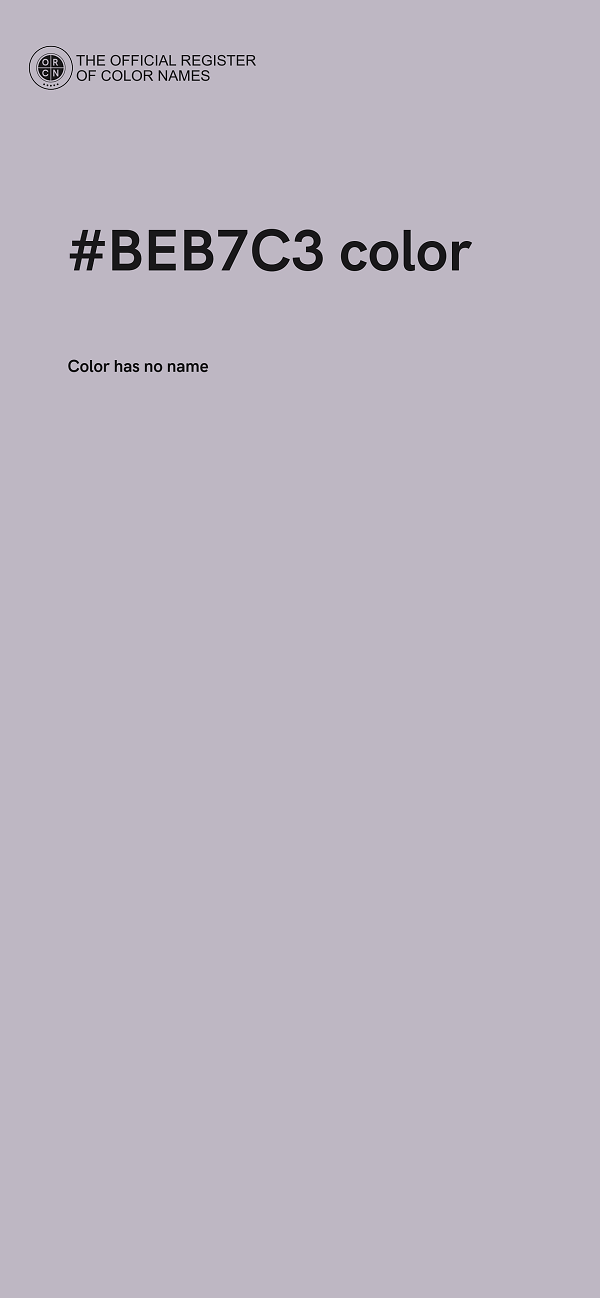 #BEB7C3 color image