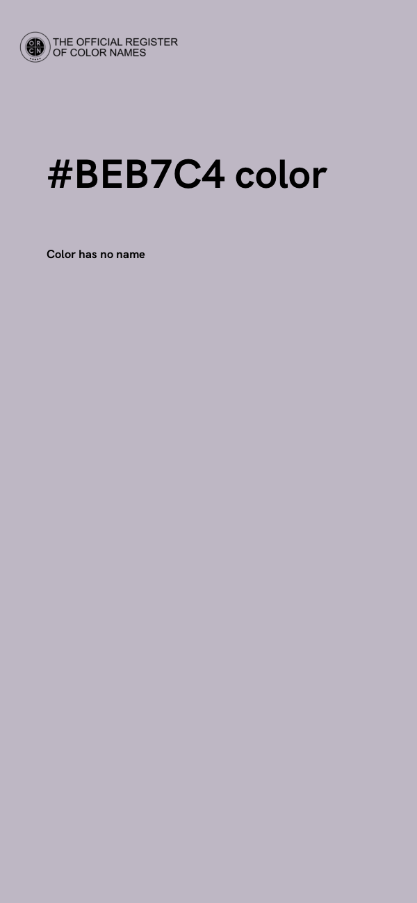 #BEB7C4 color image