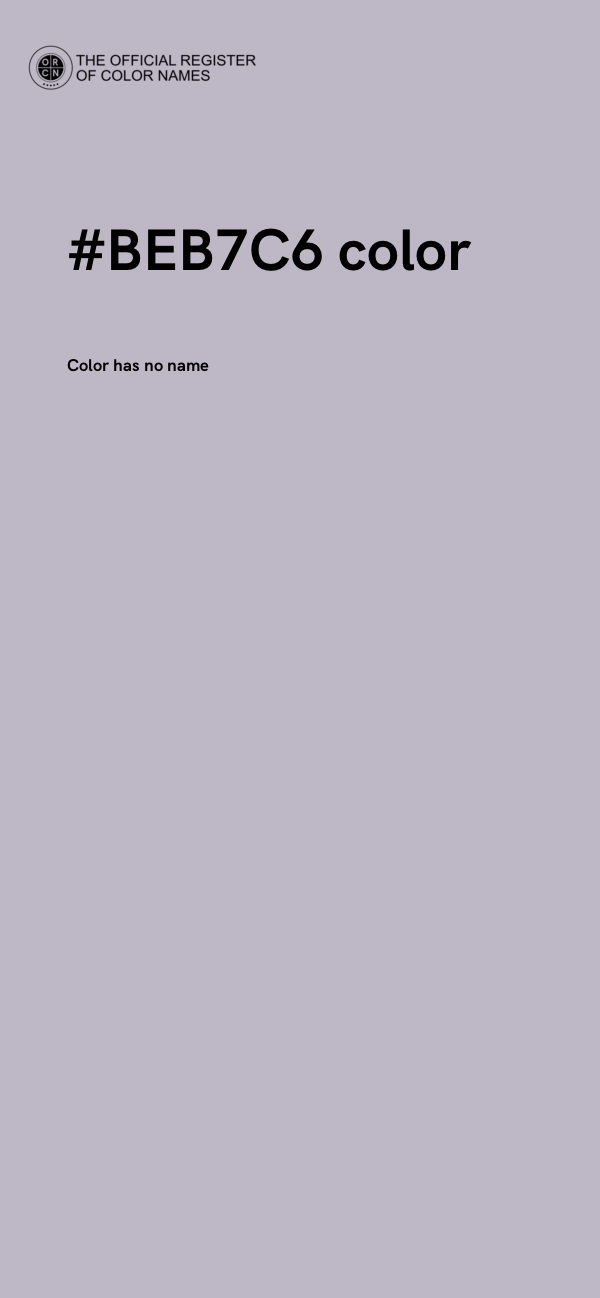 #BEB7C6 color image