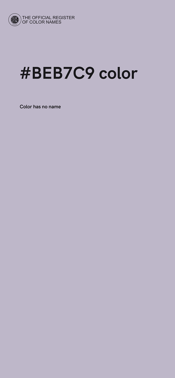#BEB7C9 color image