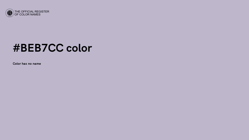 #BEB7CC color image