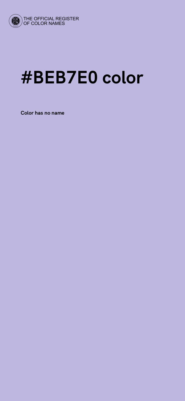 #BEB7E0 color image