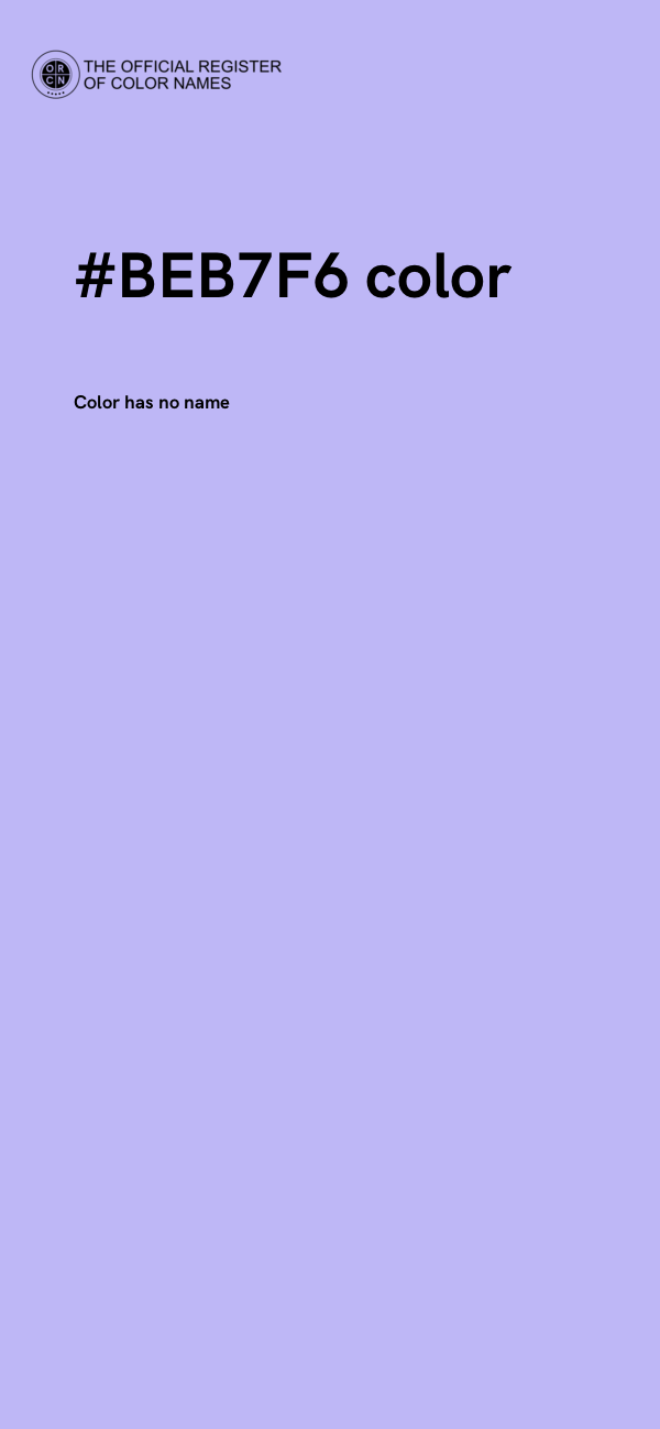 #BEB7F6 color image