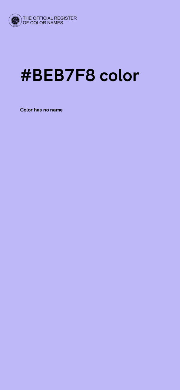 #BEB7F8 color image