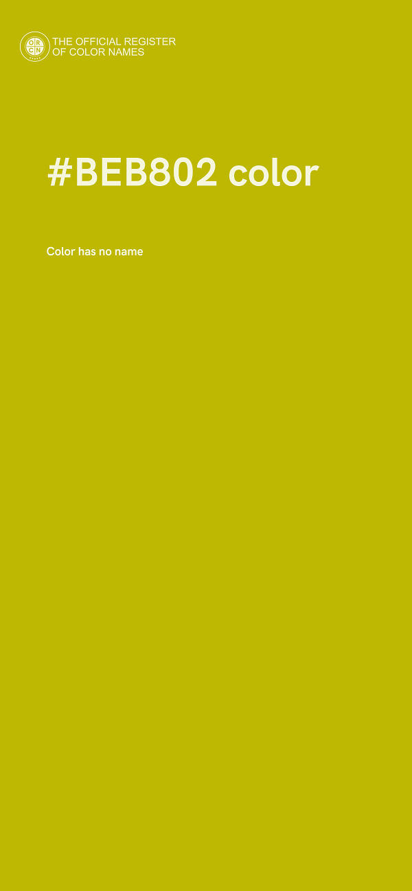 #BEB802 color image