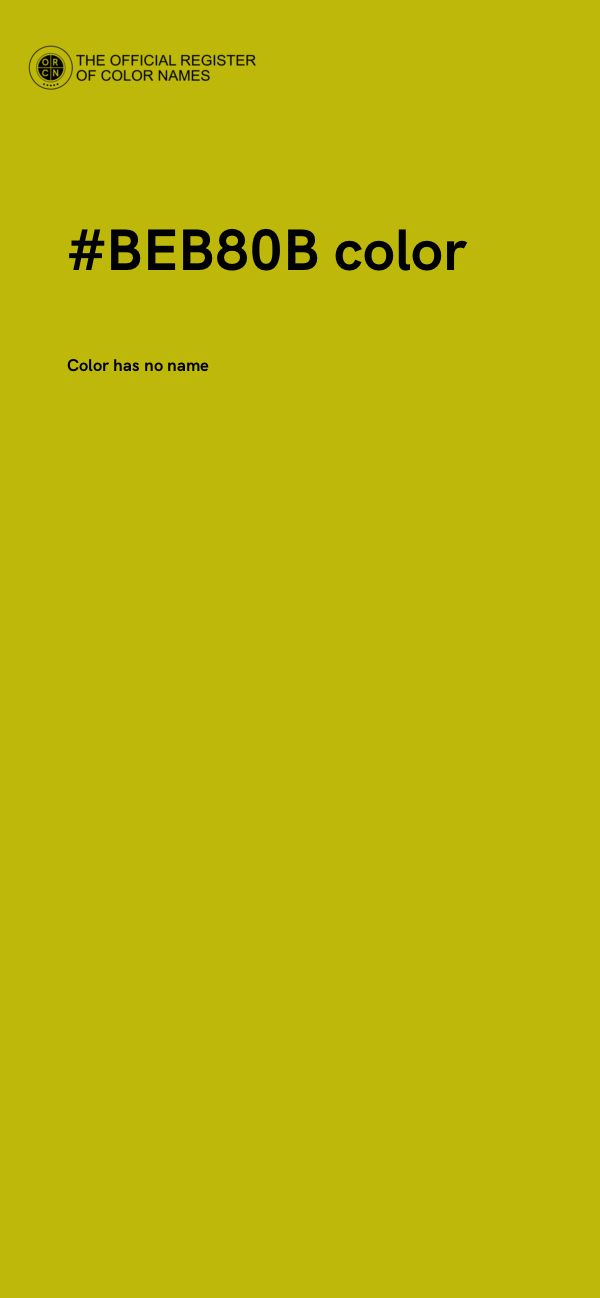 #BEB80B color image