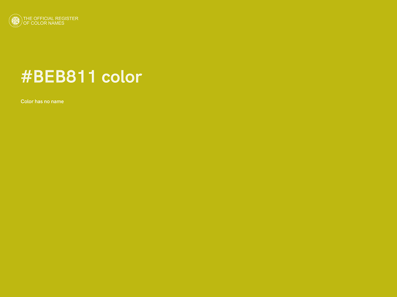 #BEB811 color image