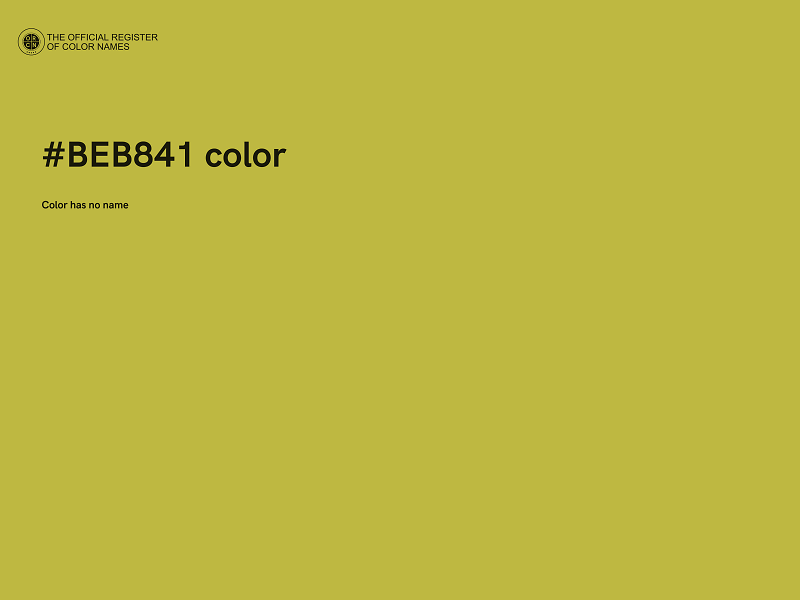 #BEB841 color image