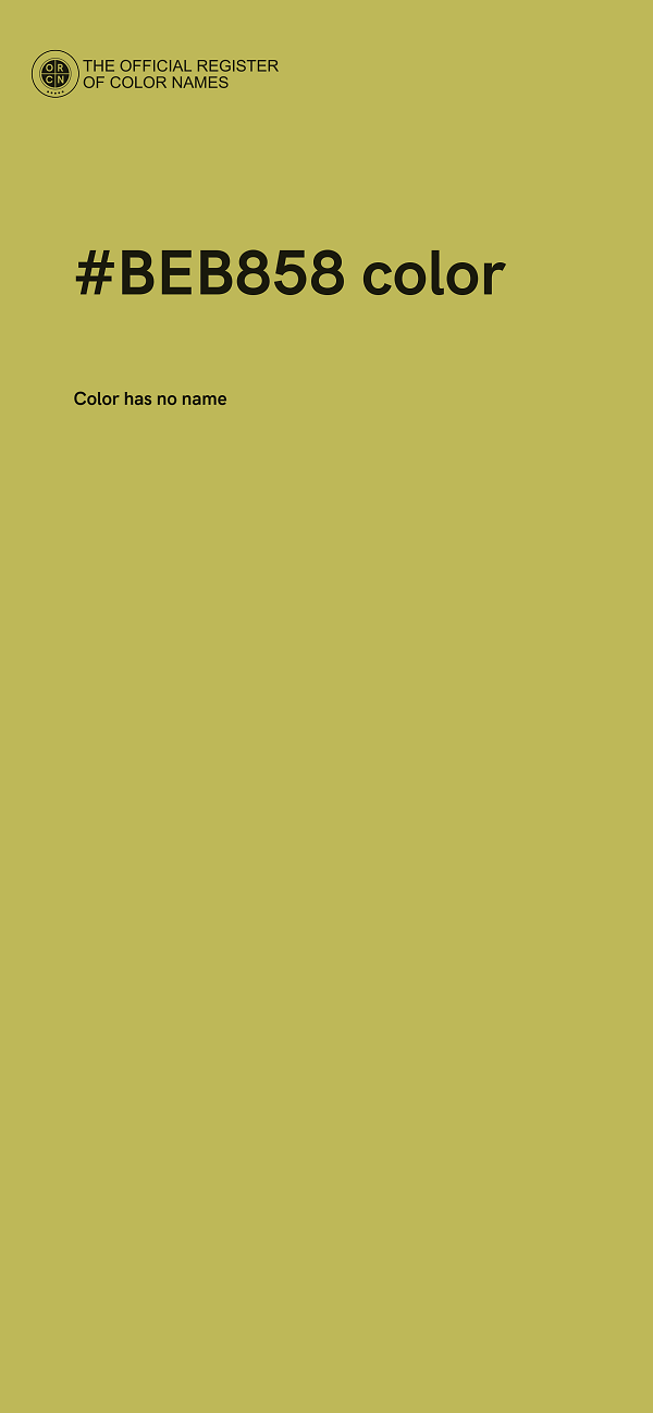#BEB858 color image