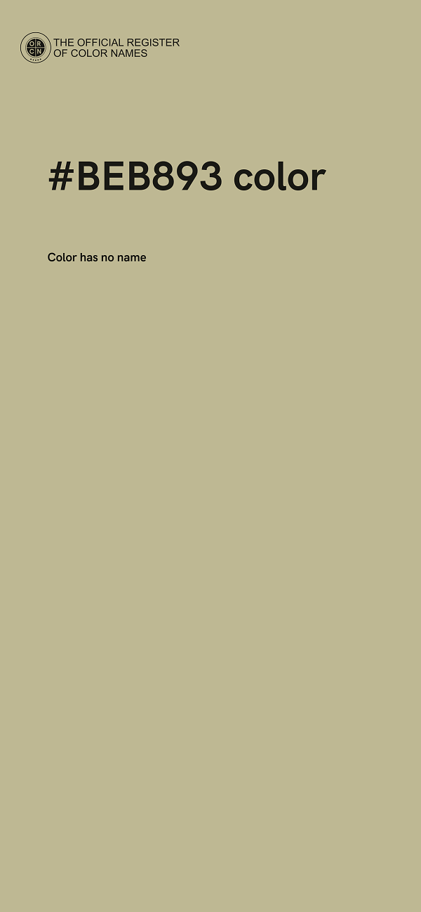 #BEB893 color image