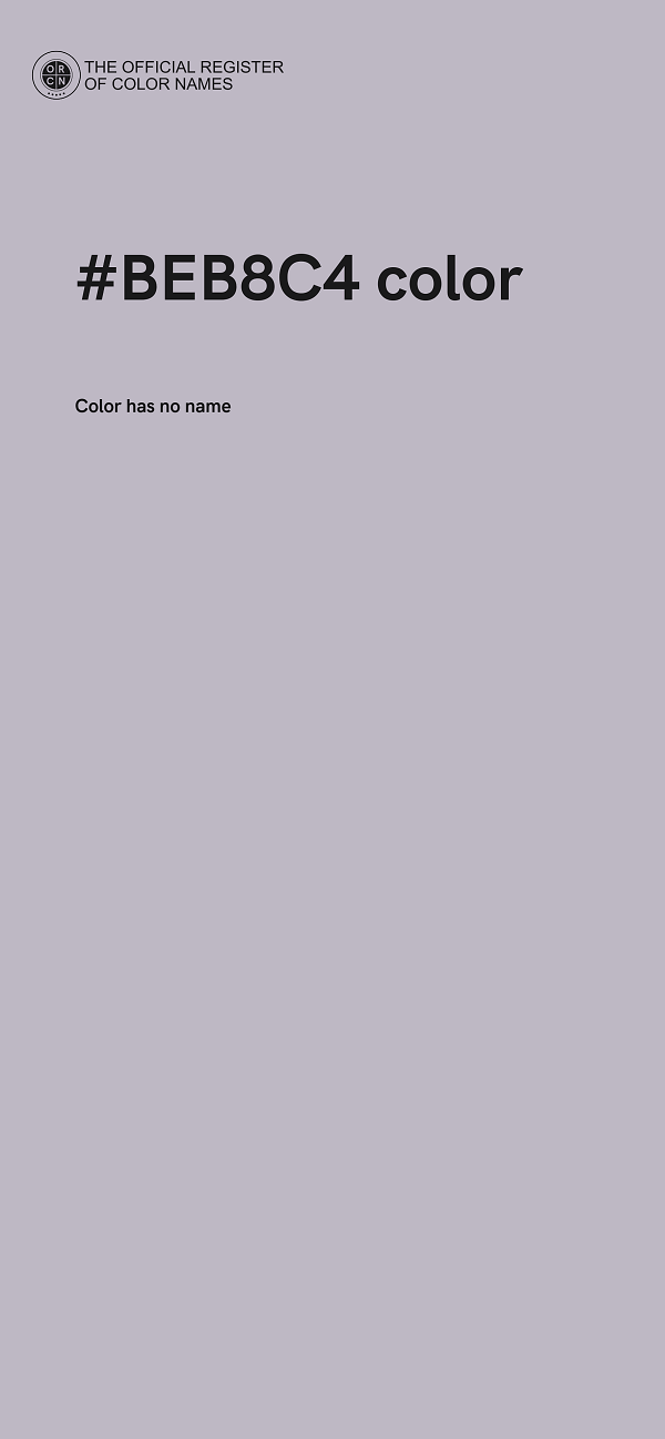 #BEB8C4 color image