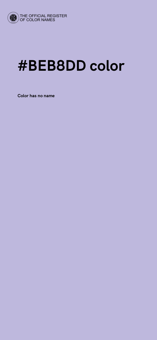 #BEB8DD color image