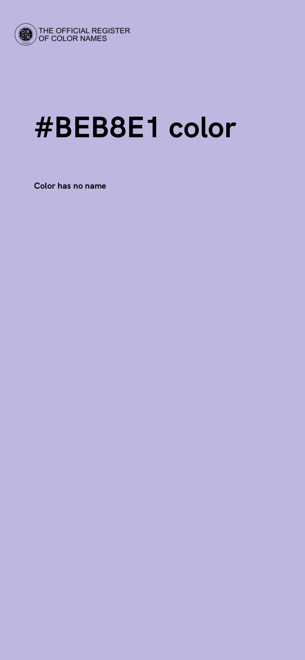 #BEB8E1 color image