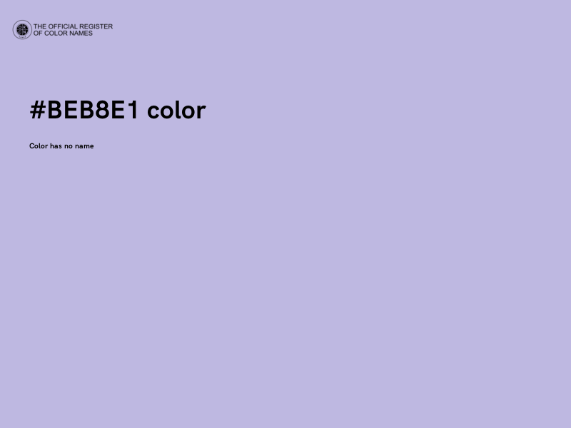 #BEB8E1 color image