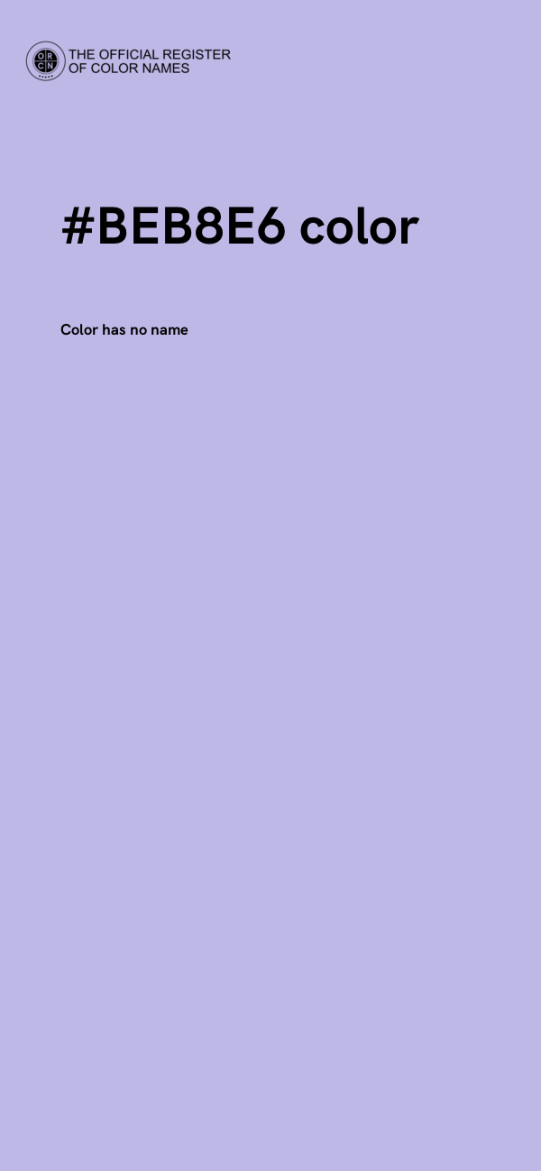 #BEB8E6 color image