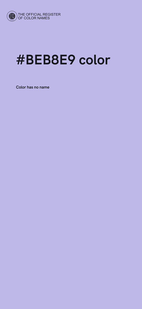 #BEB8E9 color image