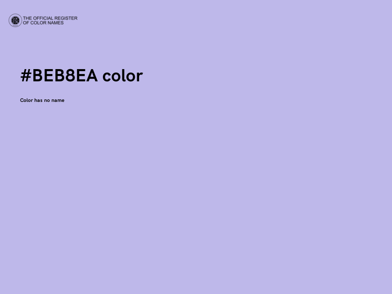 #BEB8EA color image