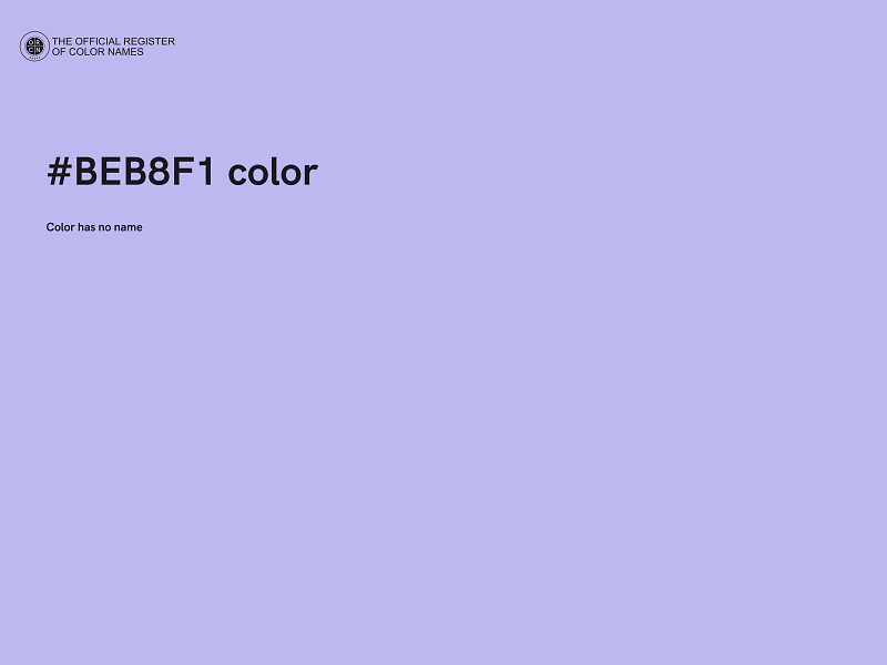 #BEB8F1 color image