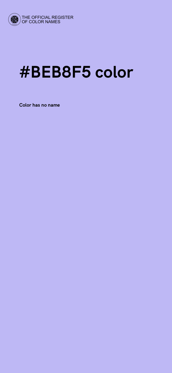 #BEB8F5 color image