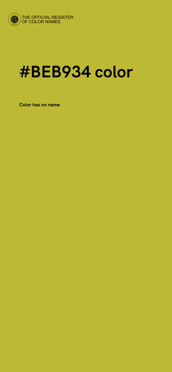 #BEB934 color image