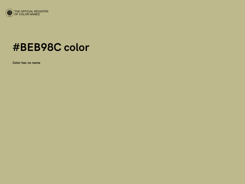 #BEB98C color image