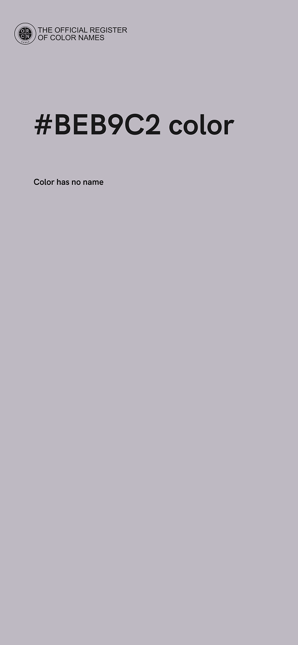 #BEB9C2 color image