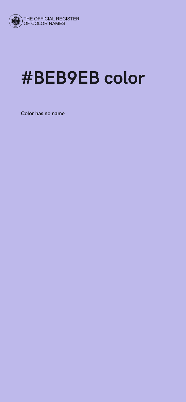 #BEB9EB color image