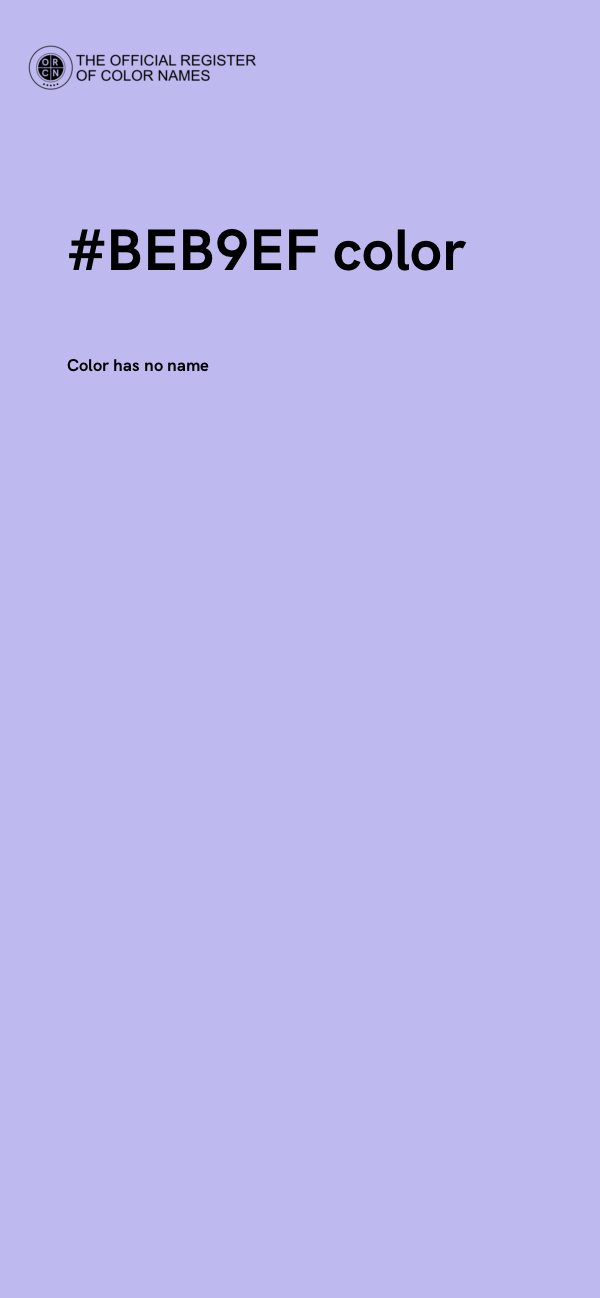 #BEB9EF color image