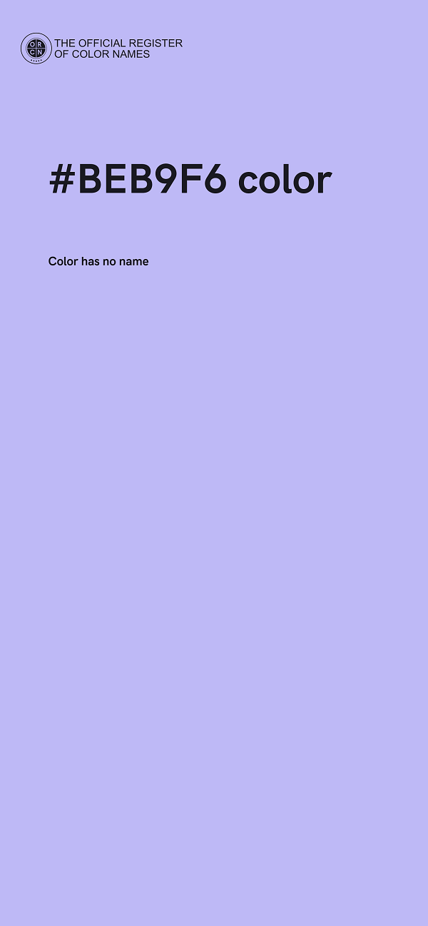 #BEB9F6 color image