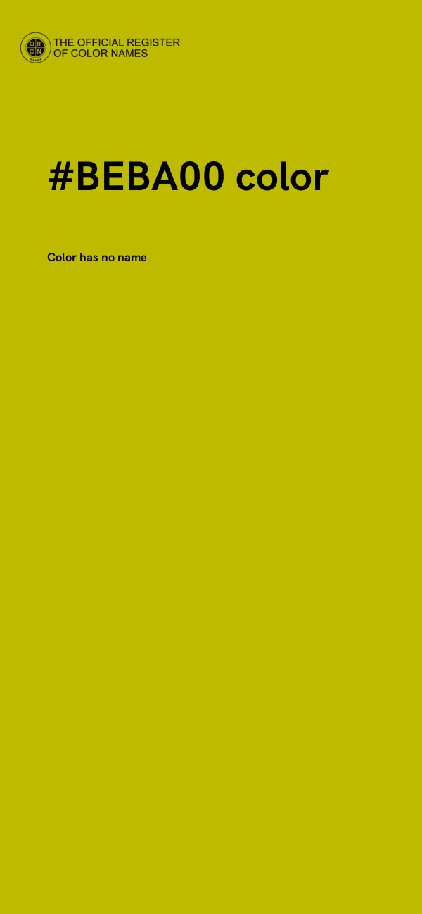 #BEBA00 color image
