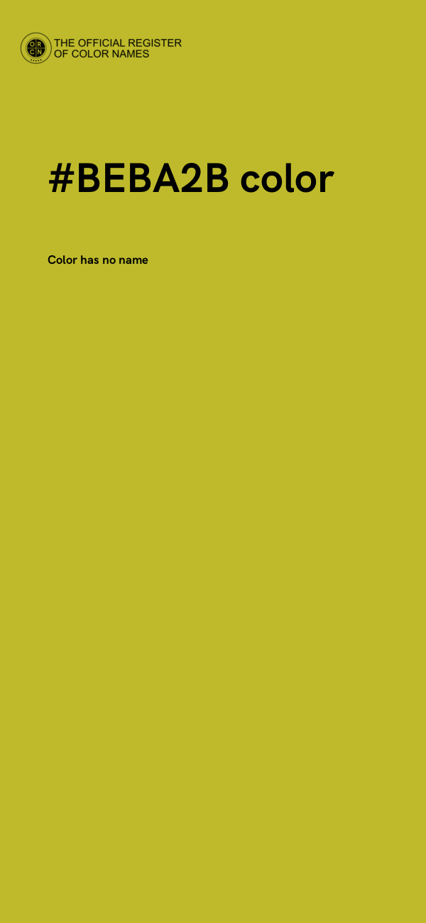 #BEBA2B color image